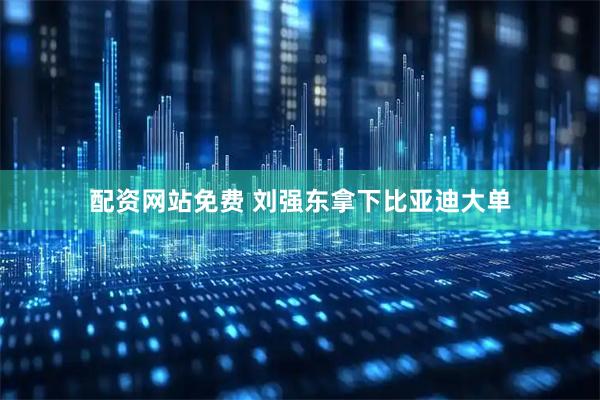 配资网站免费 刘强东拿下比亚迪大单